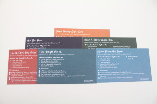 Simply Earth Recipe Cards