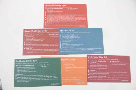 August 2026 Simply Earth Recipe Cards